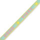 Schmuckband mit Tekst "Good vibes" Turquoise-pink-yellow